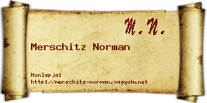Merschitz Norman névjegykártya